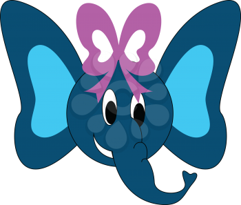 Blue female elephant  