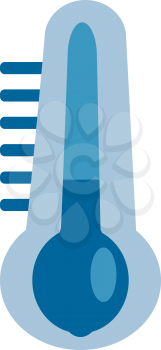 Blue thermometer shows it's cold illustration vector on white background