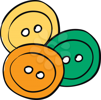 Buttons in different color illustration vector on white background 
