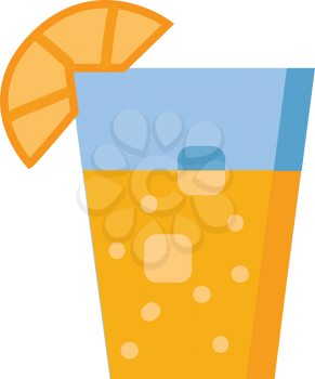Orange juice illustration vector on white background 