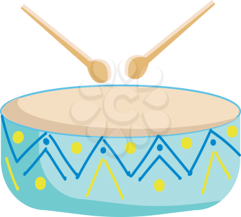 A musical drum instrument vector or color illustration