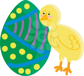Easter egg decoration vector or color illustration
