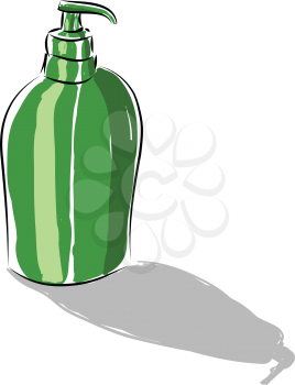 A hand soap dispenser vector or color illustration