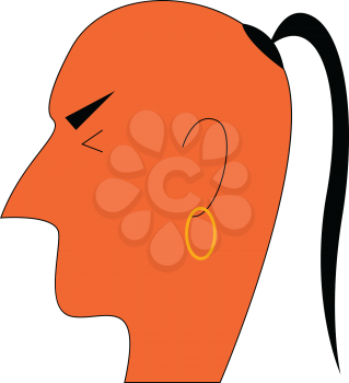 A Hindu monk vector or color illustration