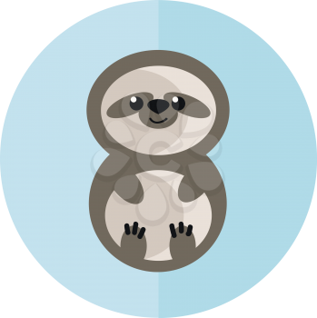 A baby sloth vector or color illustration