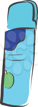 A blue color deodorant stick with some designs on it vector color drawing or illustration 
