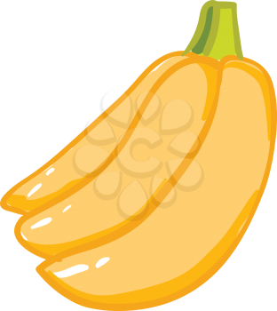 A bunch of fully ripe sweet bananas ready to be served vector color drawing or illustration