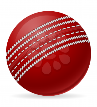 cricket ball for a sports game stock vector illustration isolated on white background