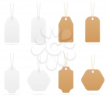 tags label price empty template for the sale of clothing and your design stock vector illustration isolated on white background