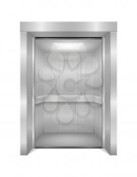elevator modern office metal lift stock vector illustration isolated on white background
