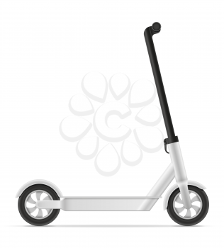 kick scooter for city driving and game pleasure stock vector illustration isolated on white background
