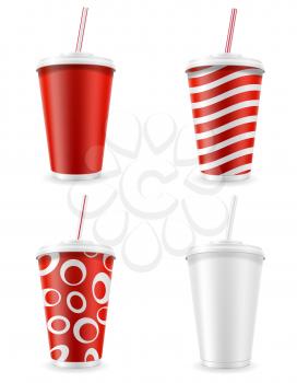 paper cup for soda stock vector illustration isolated on white background