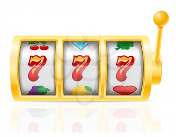 casino slot machine stock vector illustration isolated on white background