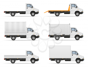 small truck van lorry for transportation of cargo goods stock vector illustration isolated on white background