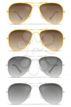 sunglasses for men in metal frames stock vector illustration isolated on white background