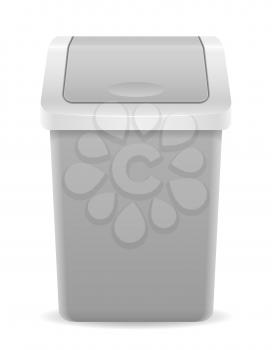 recycling bin trash bucket stock vector illustration isolated on white background