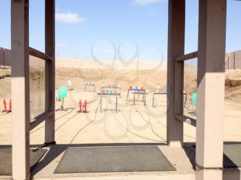 Firing range for shooting guns pistols firearms training outdoor