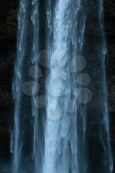 Seljalandsfoss waterfall close-up water pattern, Iceland