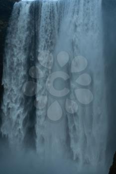 Seljalandsfoss waterfall close-up water pattern, Iceland