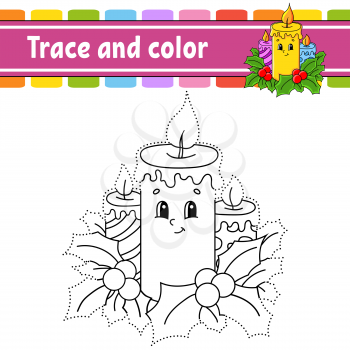 Dot to dot Dot to dot game. Draw a line. For kids. Activity worksheet. Coloring book. With answer. Cartoon character. Vector illustration. Christmas theme.