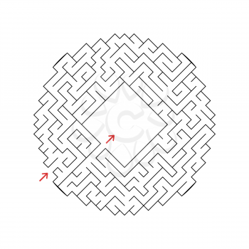 Abstact labyrinth. Game for kids. Puzzle for children. Maze conundrum. Vector illustration.