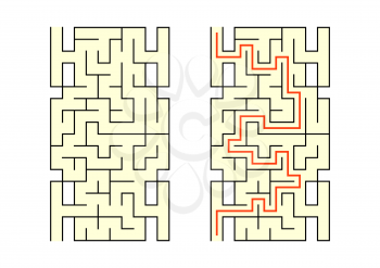 Abstact labyrinth. Game for kids. Puzzle for children. Maze conundrum. Color vector illustration