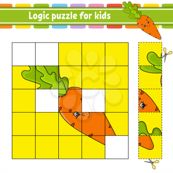 Logic puzzle for kids. Education developing worksheet. Learning game for children. Activity page. For toddler. Riddle for preschool. Simple flat isolated vector illustration in cute cartoon style.