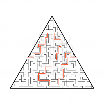 Difficult big maze. Game for kids and adults. Puzzle for children. Labyrinth conundrum. Flat vector illustration
