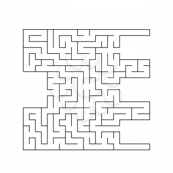 Abstact labyrinth. Educational game for kids. Puzzle for children. Maze conundrum. Find the right path. Vector illustration