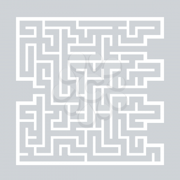 Abstract square maze. Game for kids. Puzzle for children. Find the right path. Labyrinth conundrum. Flat vector illustration isolated on color background