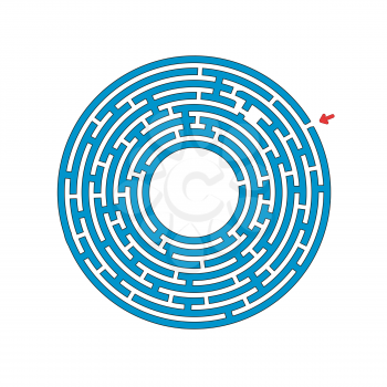 Abstract round maze. Game for kids. Puzzle for children. Labyrinth conundrum. Flat vector illustration isolated on white background. With place for your image