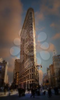 The Flatiron Building is a triangular 22-story steel-framed landmarked building in the borough of Manhattan, New York, is considered to be a groundbreaking skyscraper.