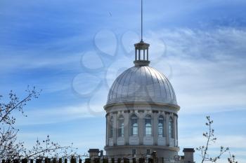 Dome of Bonsecours Market built in 1844 in the old port in Montreal, Quebec