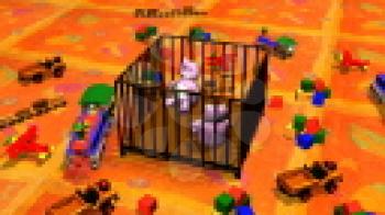 Royalty Free HD Video Clip of a Rotating Crib with Toys and Teddy Bears