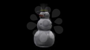 Royalty Free Video of a Turning Snowman