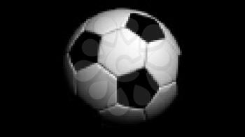 Royalty Free Video of a Turning Soccer Ball