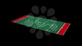 Royalty Free Video of a Rotating Football Field