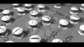 High-definition Video Clip of Turning Pills